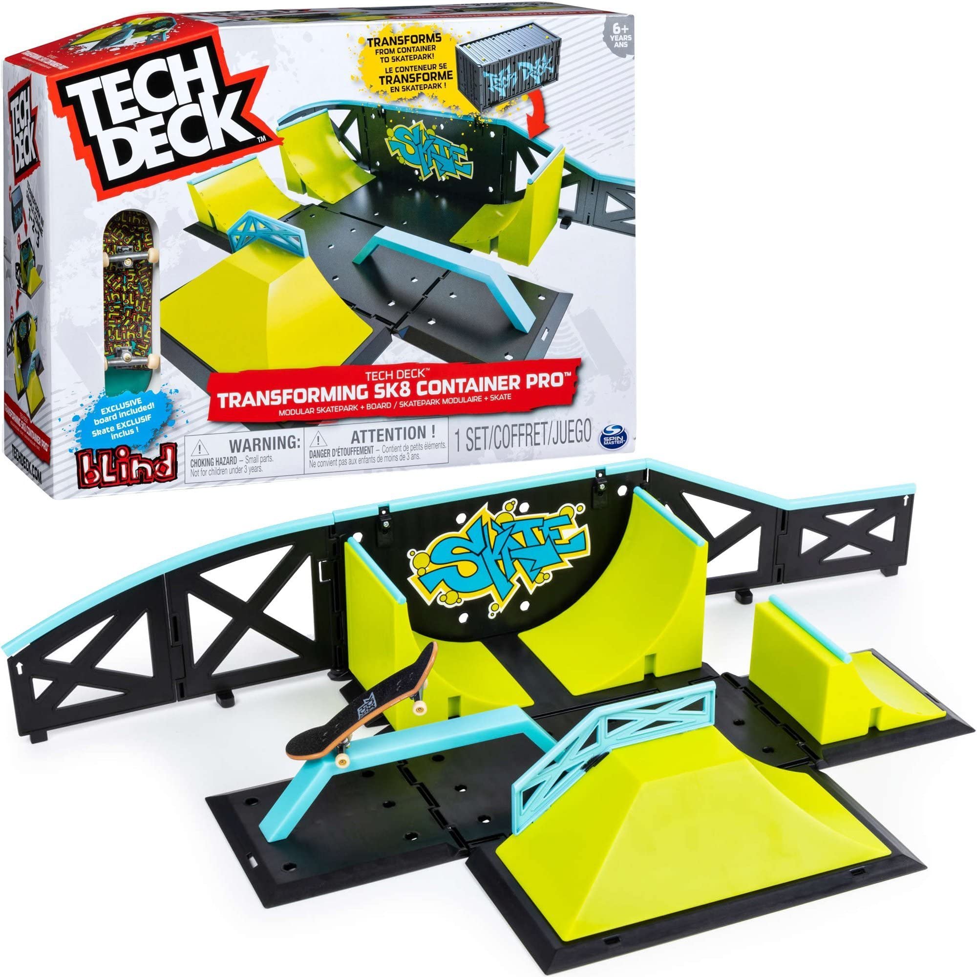 Amazon.com: Tech Deck, Transforming SK8 Container Pro